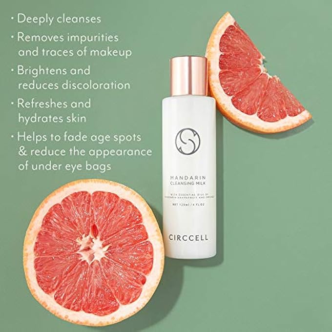 CIRCCELL MANDARIN CLEANSING MILK  HYDRATING & BRIGHTENING FACE CLEANSER WITH FRUIT EXTRACTS ANTI-AGING FACIAL CLEANSER  RICH, CREAMY CLEANSING MILK REMOVES MAKEUP  SUITABLE FOR ALL SKIN TYPES - Image 2